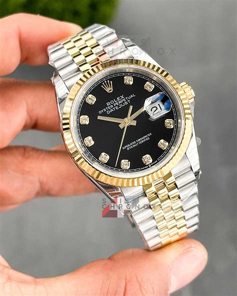 rolex datejust black band|Rolex Datejust 36mm jubilee band.